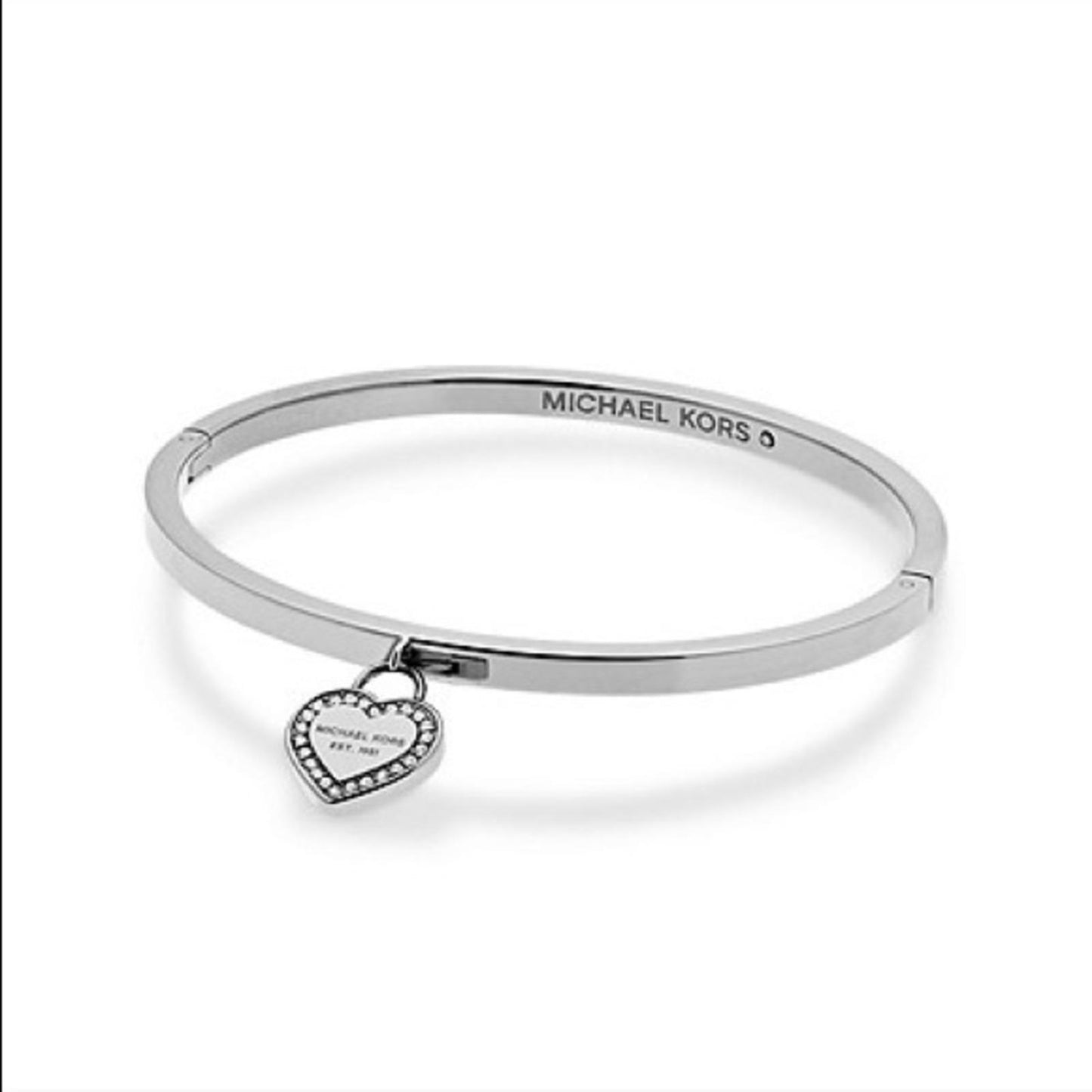 Michael Kors Silver Bangle Heart Bracelet