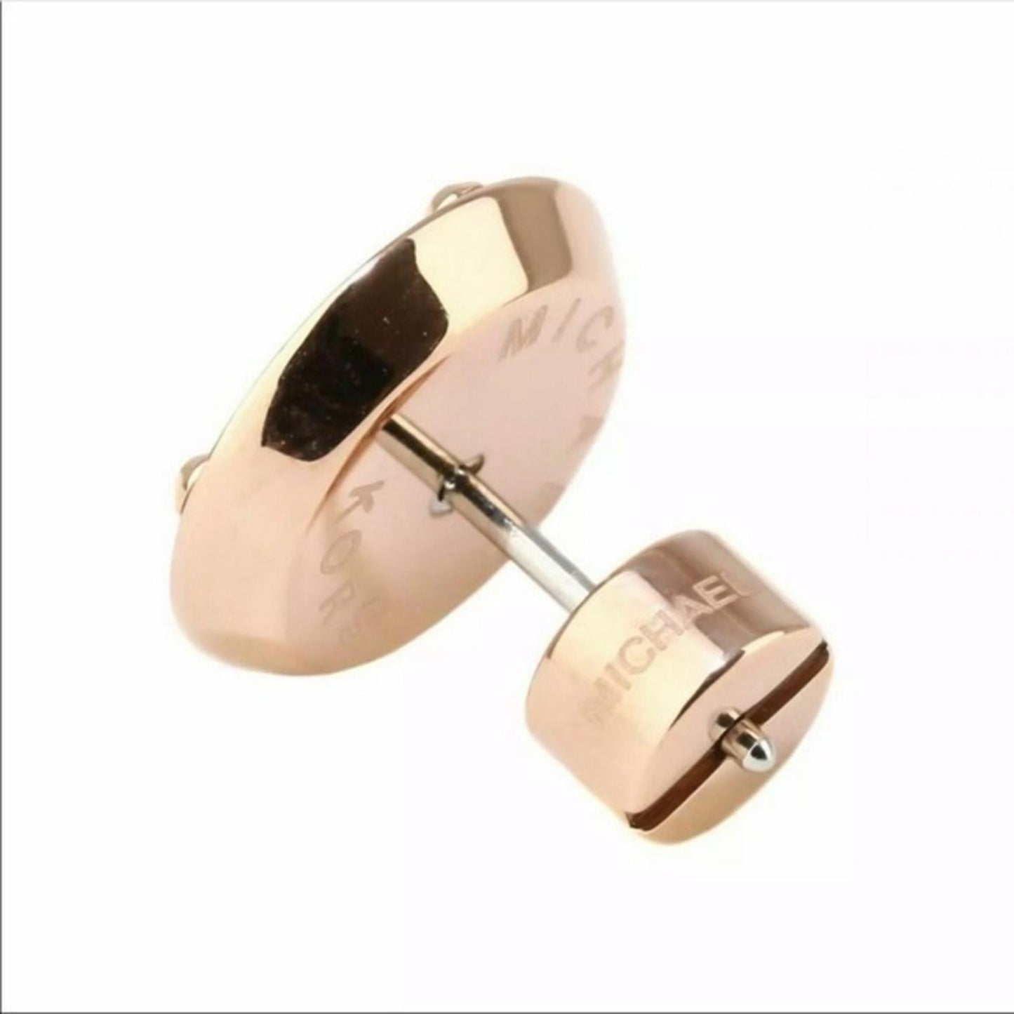 Michael Kors Rose Gold Logo Stud Earrings