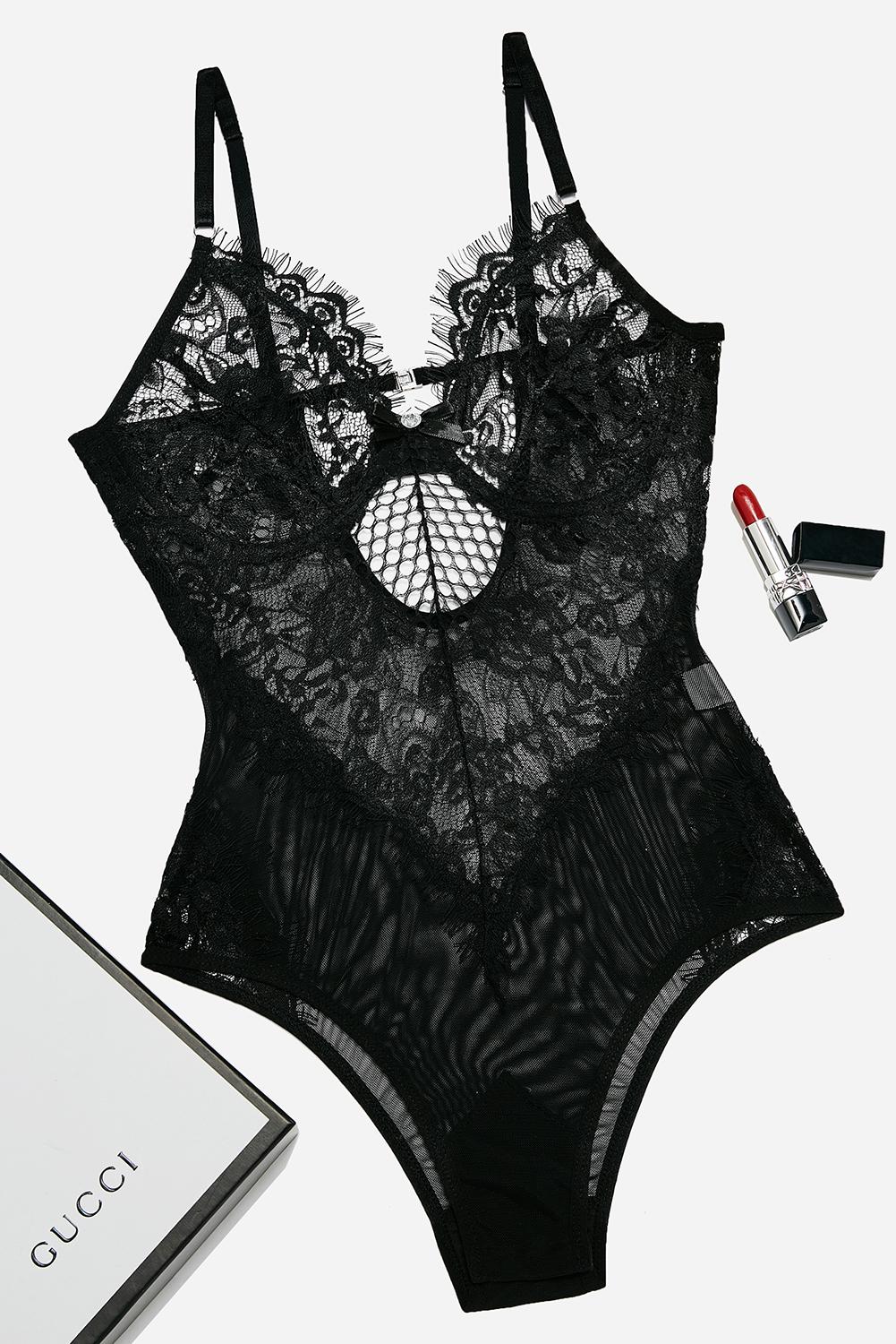 Diana Black Lace Bodysuit
