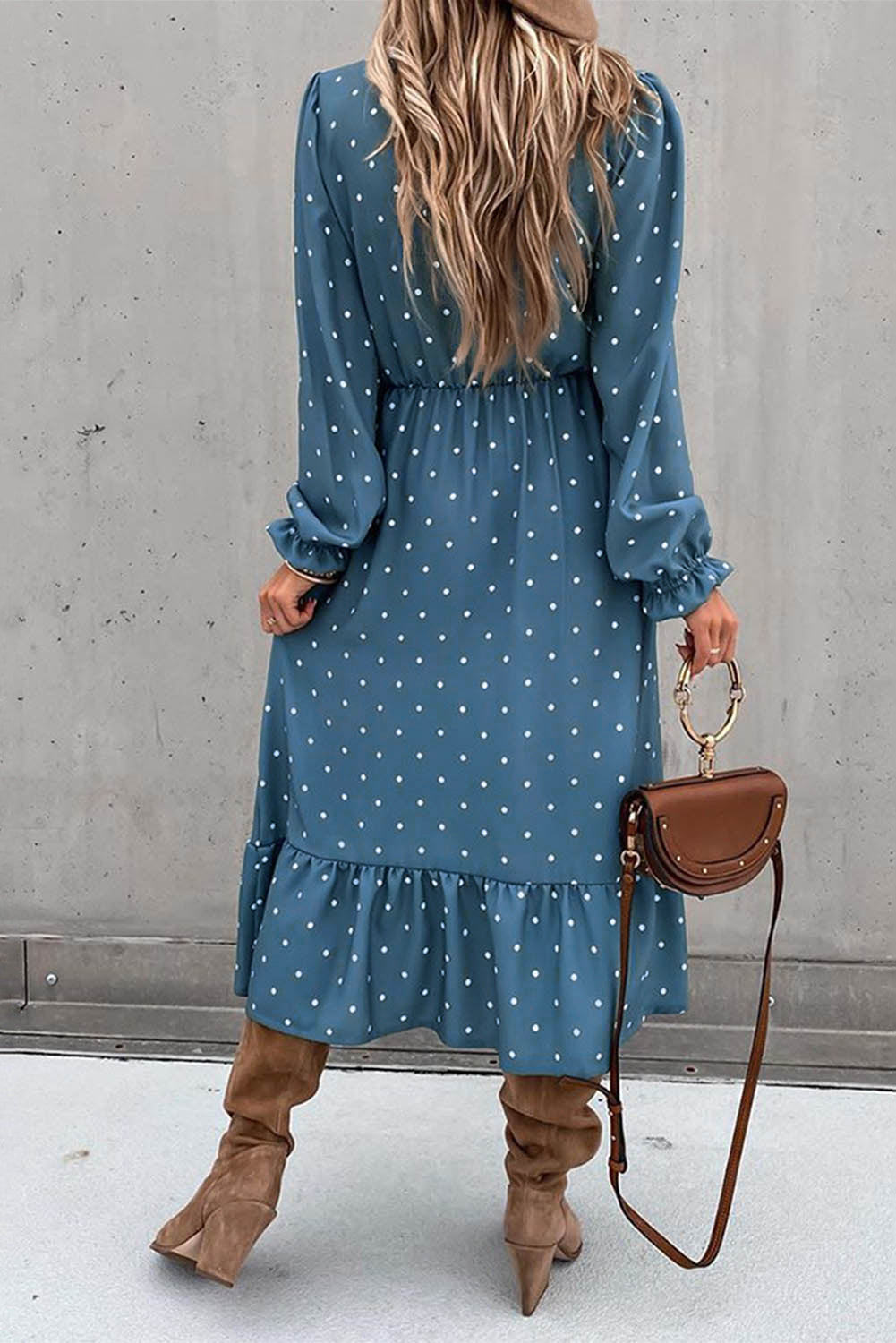 Kayla Polka Dot Midi Dress