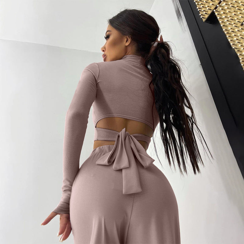 Crop Top and Pants Set