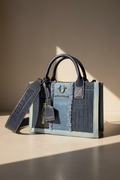 True Religion Patchwork Denim Satchel Bag
