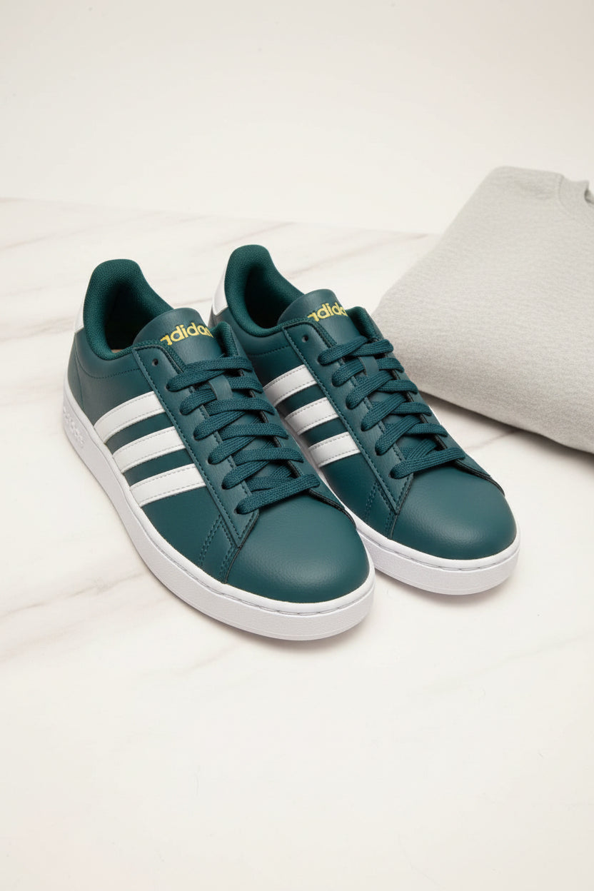 Adidas Grand Court 2.0 Women’s Sneakers Arctic Night Green White Tennis Shoes Trainers