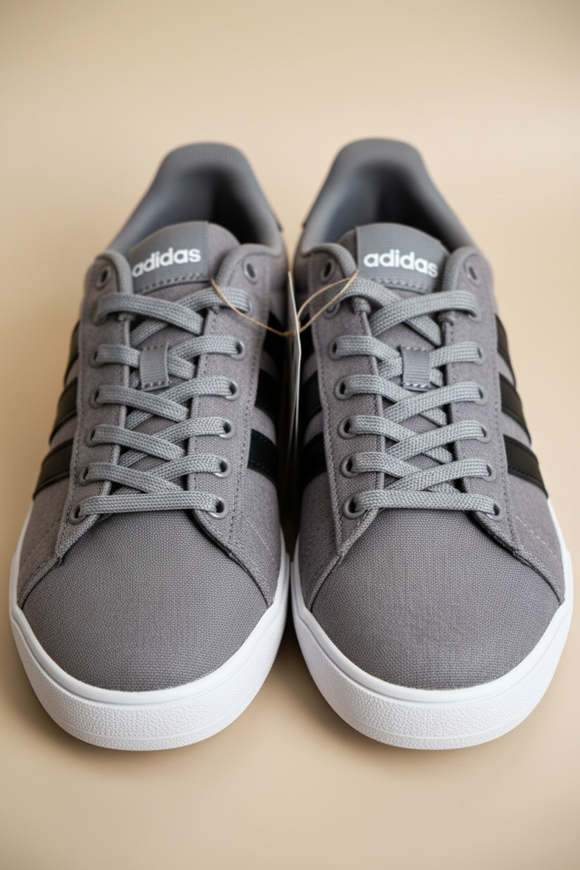 Adidas Daily 4.0 Gray Black Stripe Sneakers Men’s 8 Women’s 9
