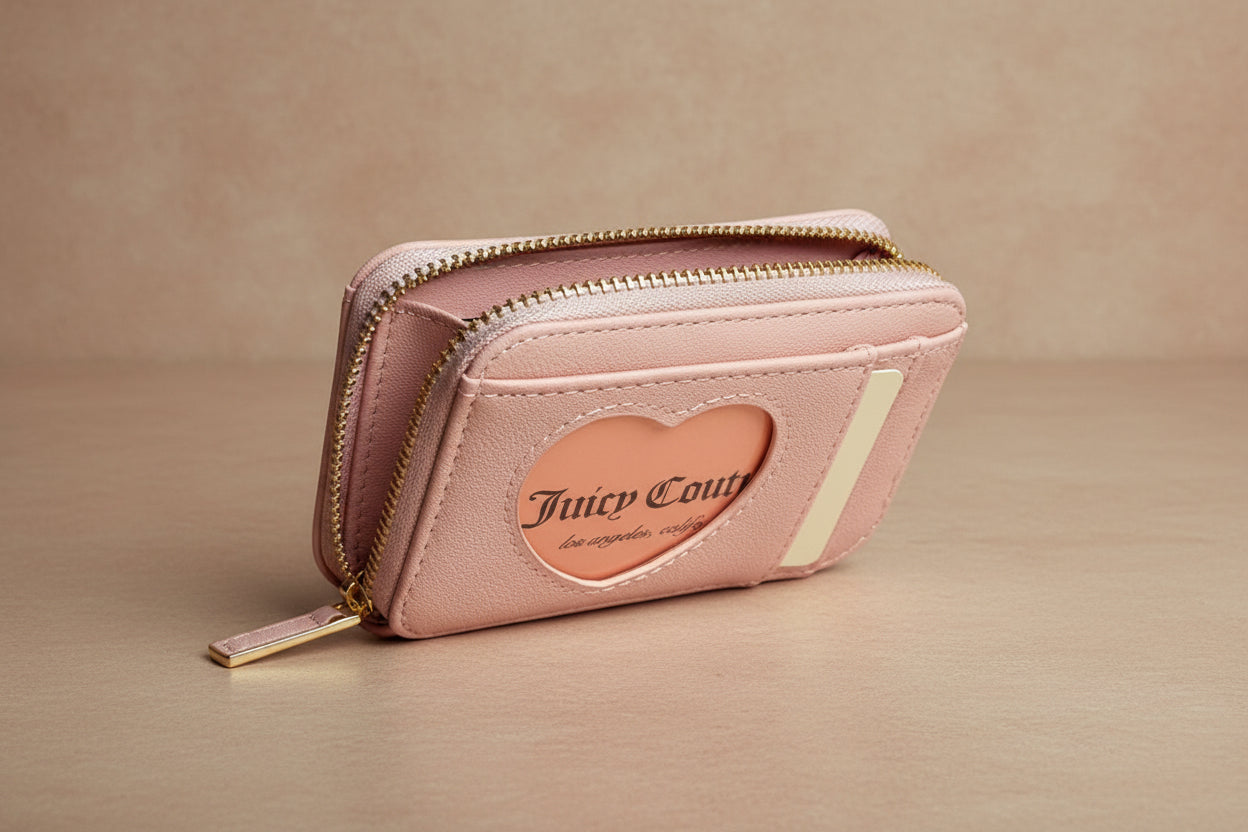 Juicy Couture Pink Scottie Dog Zip Coin Purse Wallet