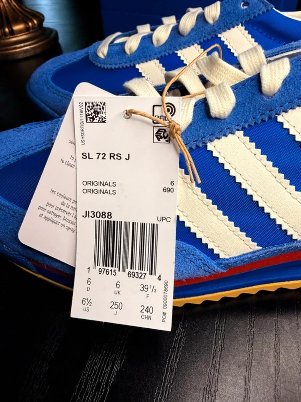 Adidas SL 72 RS Blue Suede Retro Sneakers Women’s 7.5 Runner Shoes