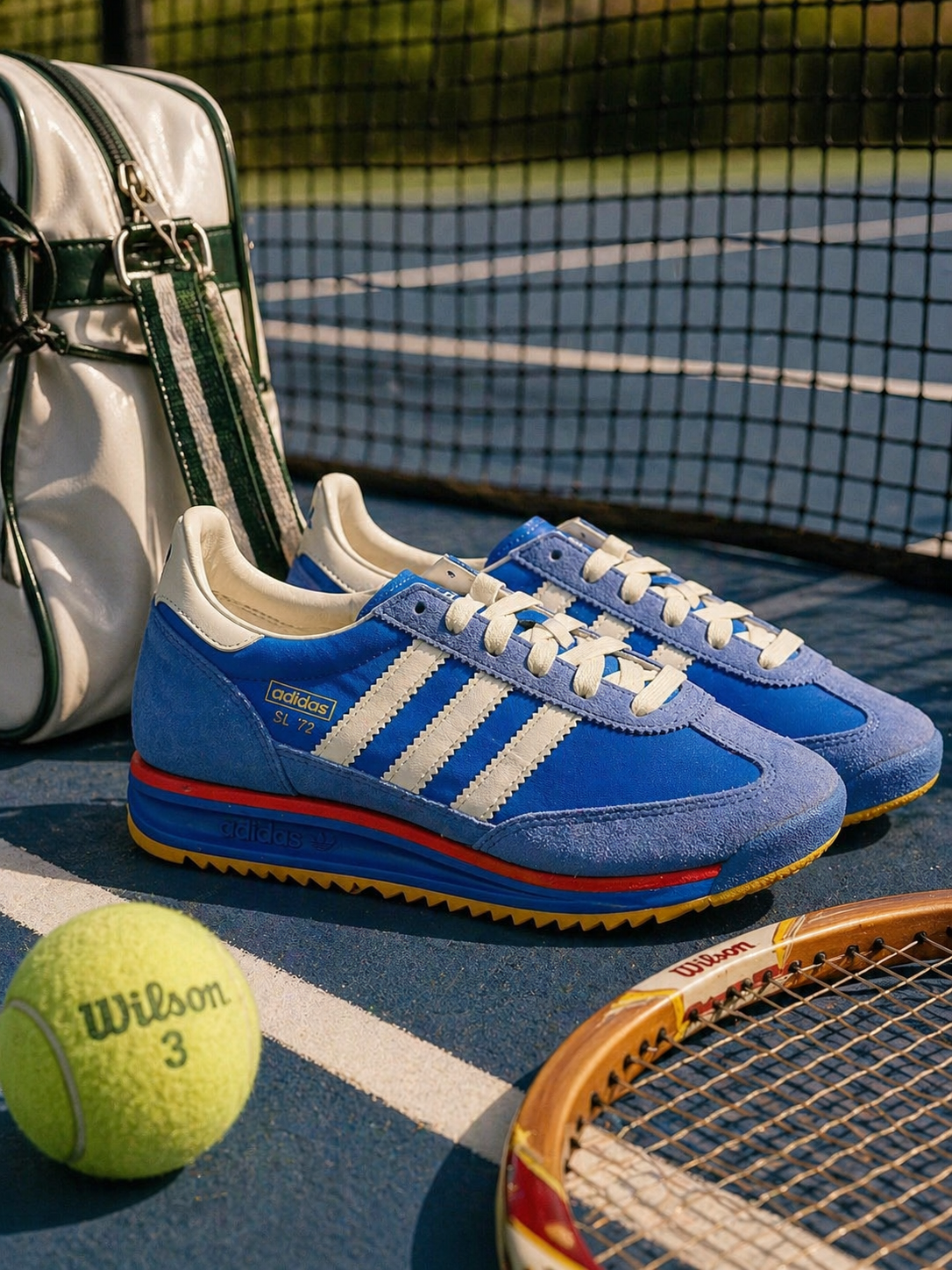 Adidas SL 72 RS Blue Suede Retro Sneakers Women’s 7.5 Runner Shoes