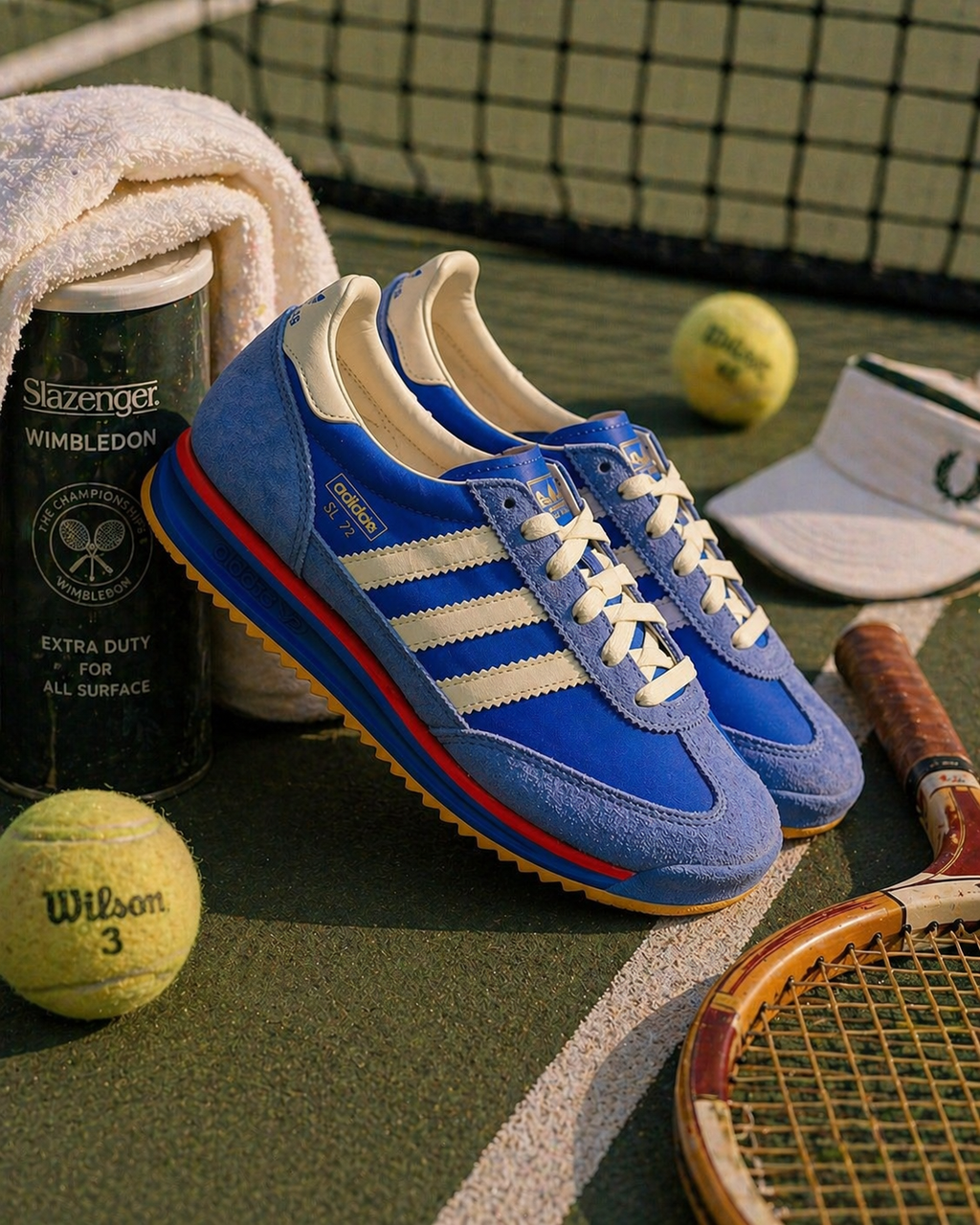 Adidas SL 72 RS Blue Suede Retro Sneakers Women’s 7.5 Runner Shoes