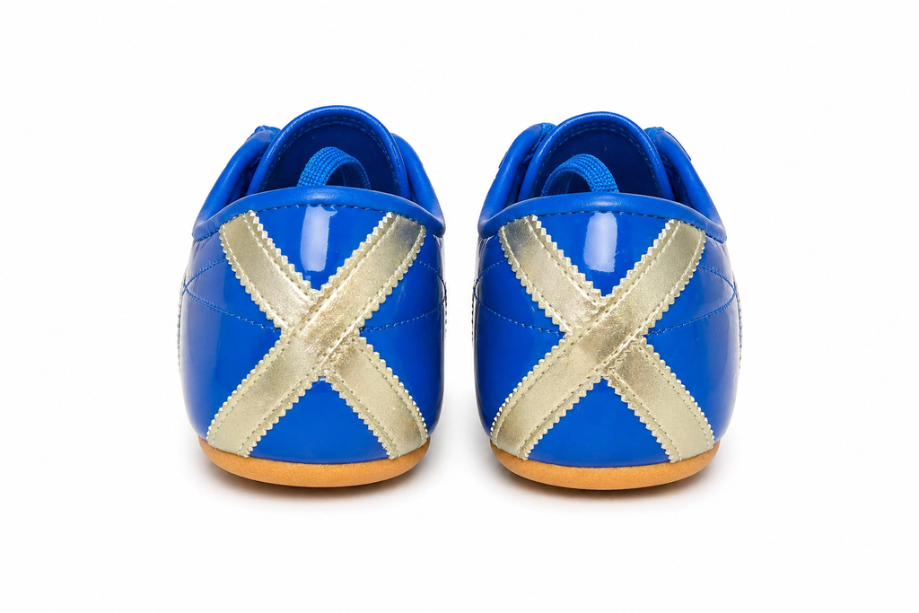 Adidas Tokyo Patent Leather Sneakers Blue & Silver