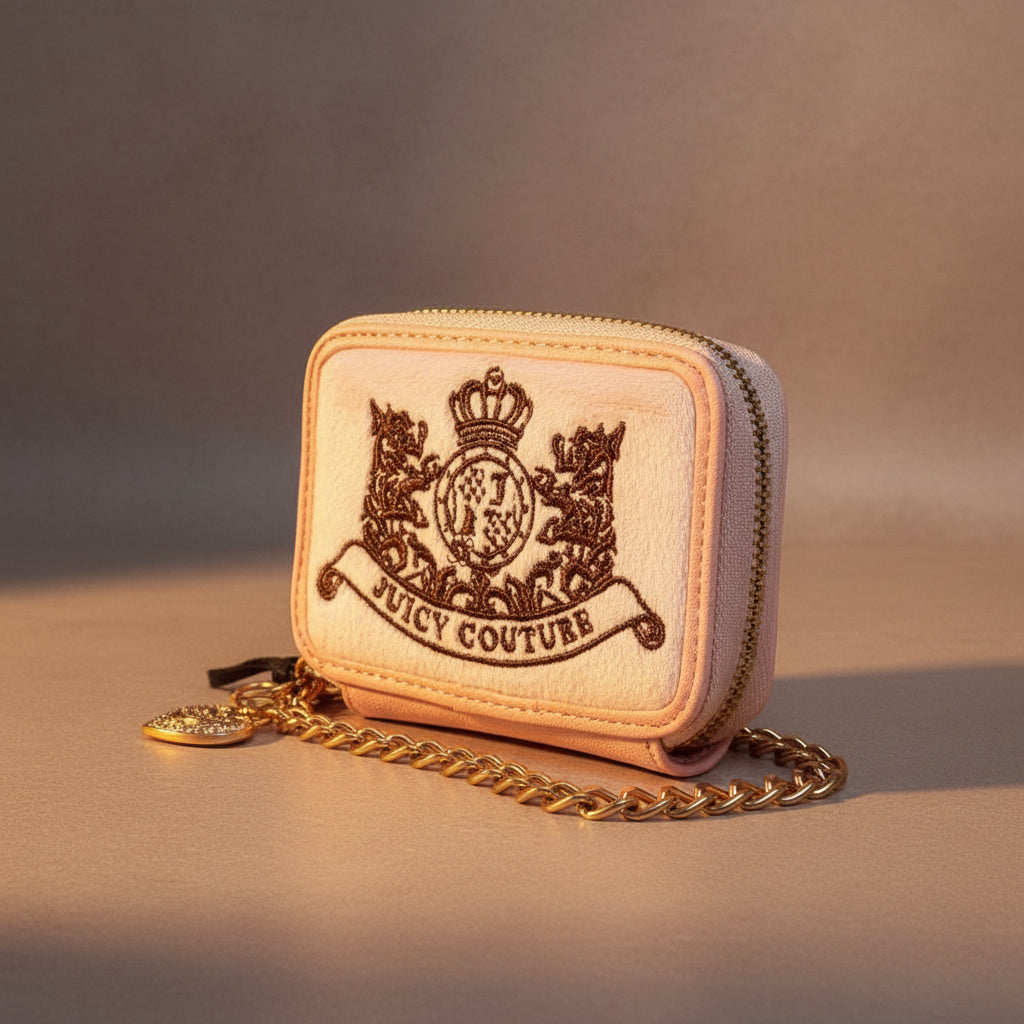 Juicy Couture Pink Scottie Dog Zip Coin Purse Wallet