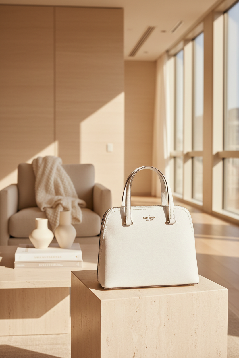 Kate Spade Bright White Pebbled Leather Satchel