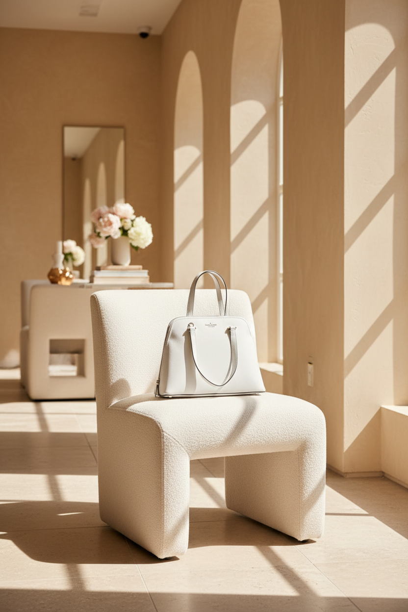 Kate Spade Bright White Pebbled Leather Satchel