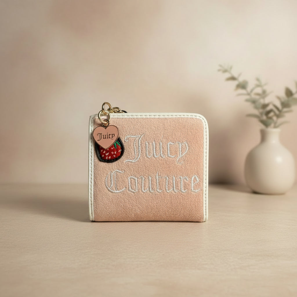 Juicy Couture Strawberry Pink Terry Wallet