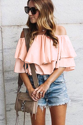 Pretty in Pink Ruffle Top