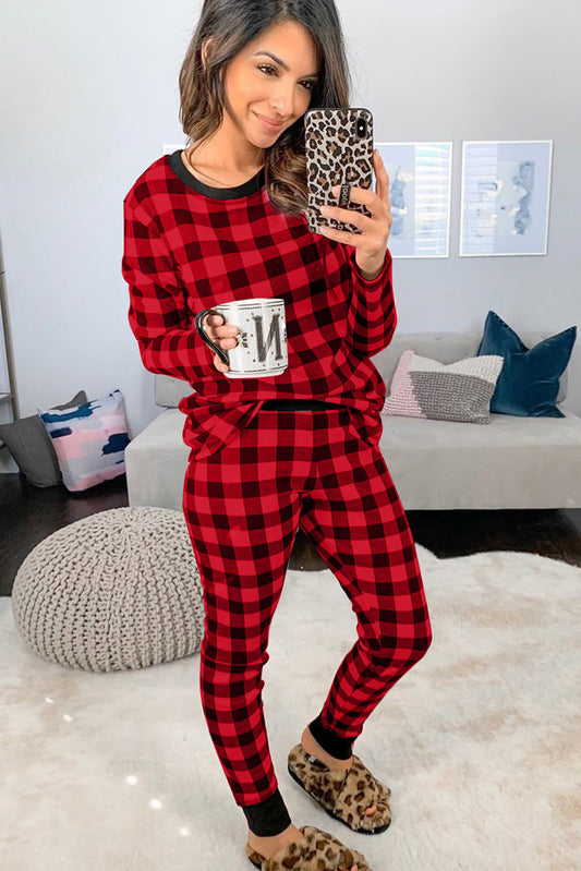 Plaid PJ Set