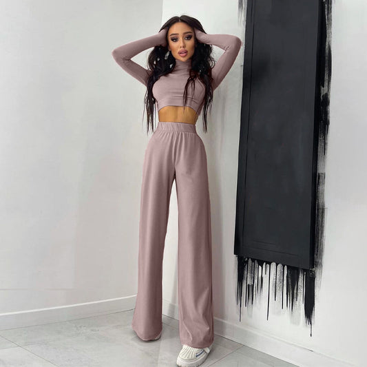 Crop Top and Pants Set
